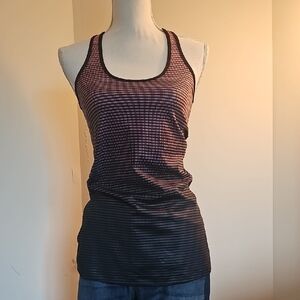 Lululemon Athletica Black and Pink Racerback Tank Top